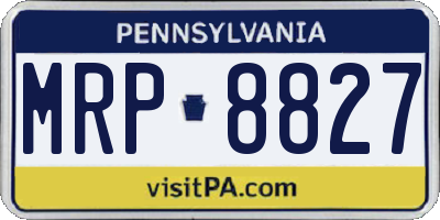 PA license plate MRP8827