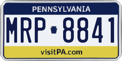 PA license plate MRP8841