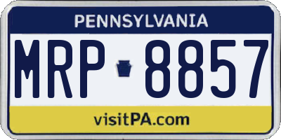 PA license plate MRP8857