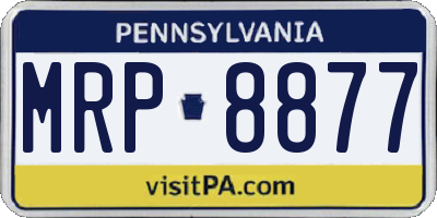 PA license plate MRP8877