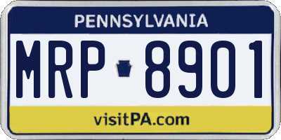 PA license plate MRP8901