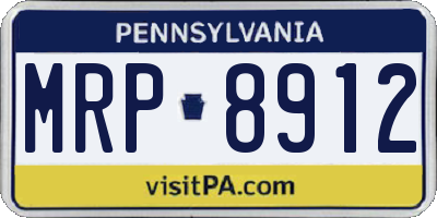 PA license plate MRP8912
