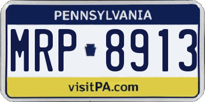 PA license plate MRP8913