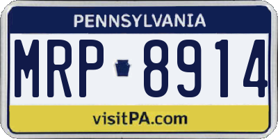 PA license plate MRP8914