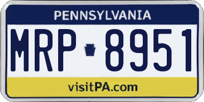 PA license plate MRP8951
