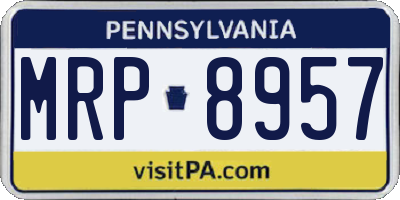 PA license plate MRP8957