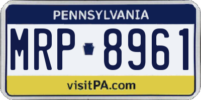 PA license plate MRP8961