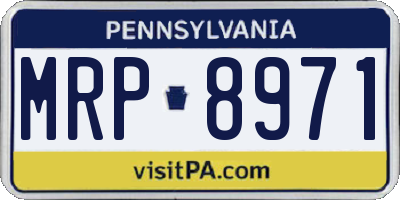 PA license plate MRP8971