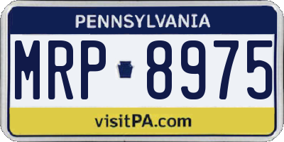 PA license plate MRP8975