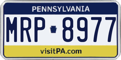 PA license plate MRP8977