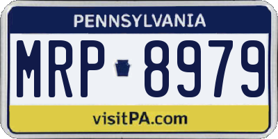PA license plate MRP8979