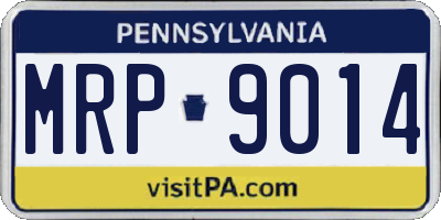 PA license plate MRP9014
