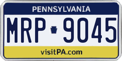 PA license plate MRP9045