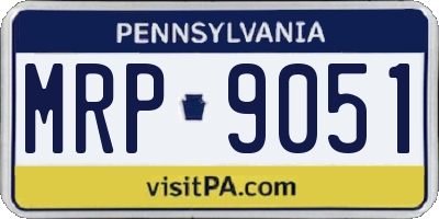 PA license plate MRP9051