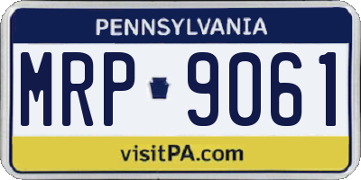 PA license plate MRP9061