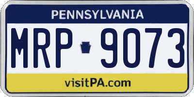 PA license plate MRP9073