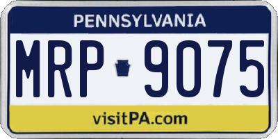 PA license plate MRP9075
