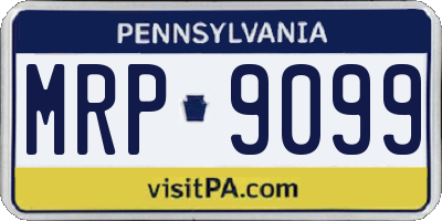 PA license plate MRP9099