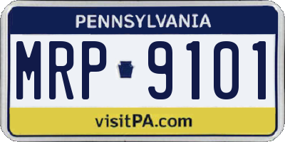 PA license plate MRP9101