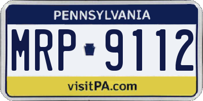 PA license plate MRP9112