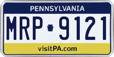 PA license plate MRP9121