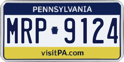 PA license plate MRP9124