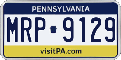 PA license plate MRP9129
