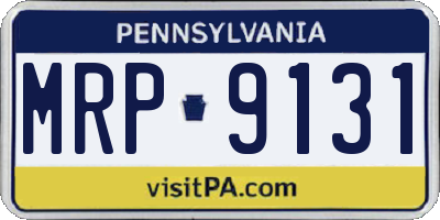 PA license plate MRP9131