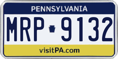PA license plate MRP9132