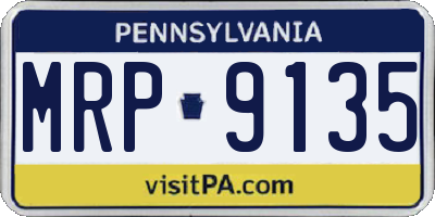 PA license plate MRP9135