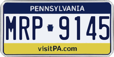 PA license plate MRP9145