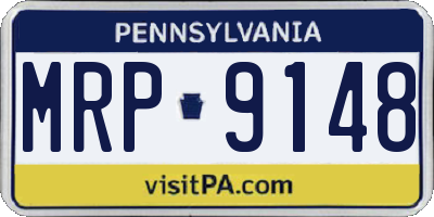 PA license plate MRP9148