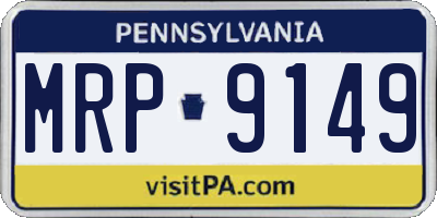 PA license plate MRP9149