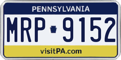 PA license plate MRP9152