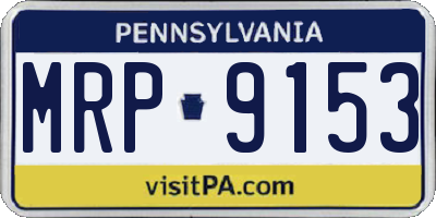 PA license plate MRP9153