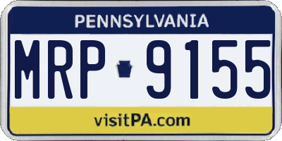PA license plate MRP9155