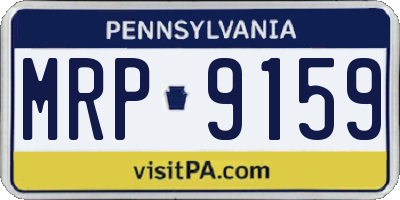 PA license plate MRP9159
