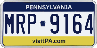 PA license plate MRP9164
