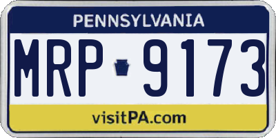 PA license plate MRP9173