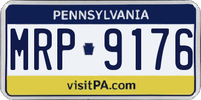 PA license plate MRP9176
