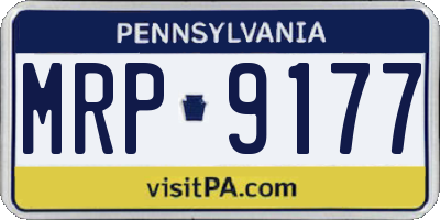 PA license plate MRP9177
