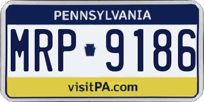 PA license plate MRP9186