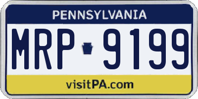 PA license plate MRP9199