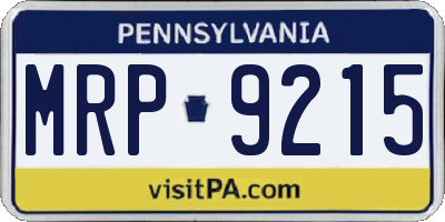 PA license plate MRP9215
