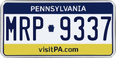 PA license plate MRP9337