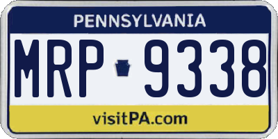 PA license plate MRP9338