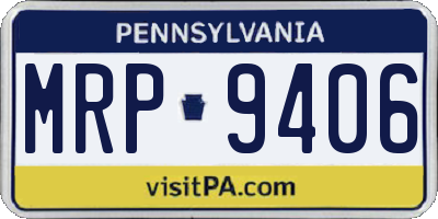 PA license plate MRP9406