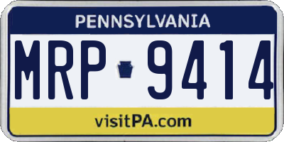 PA license plate MRP9414