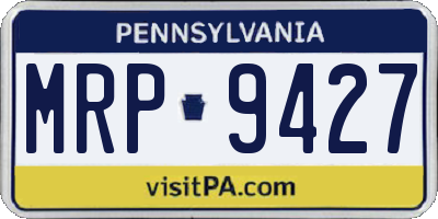 PA license plate MRP9427