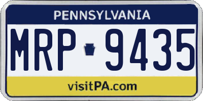 PA license plate MRP9435